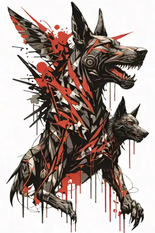 Anubis And Raven Together Symbolizing