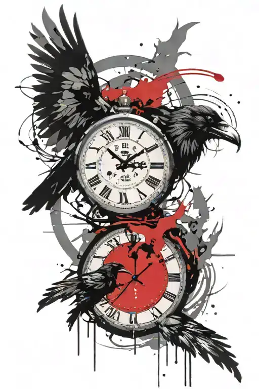 Raven And Clock