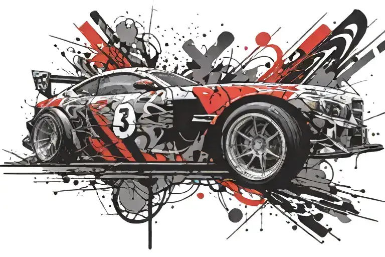 Mercedes Street Race Car Speeding