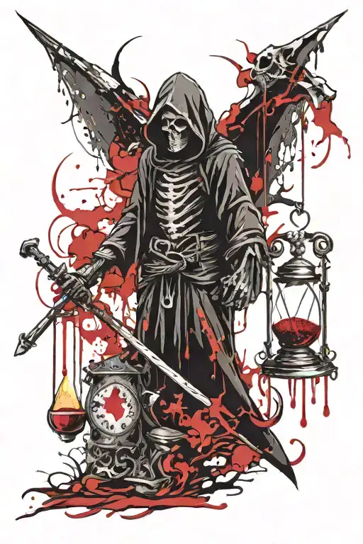 Grim Reaper With Hourglass