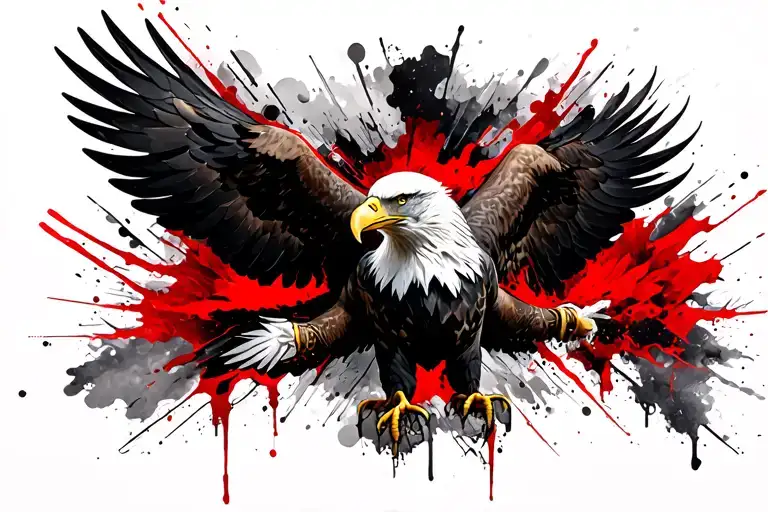 Viking Sleeve With Bald Eagle