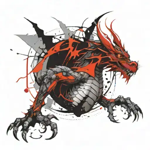 A Sexy Dragon Thigh Tattoo Design