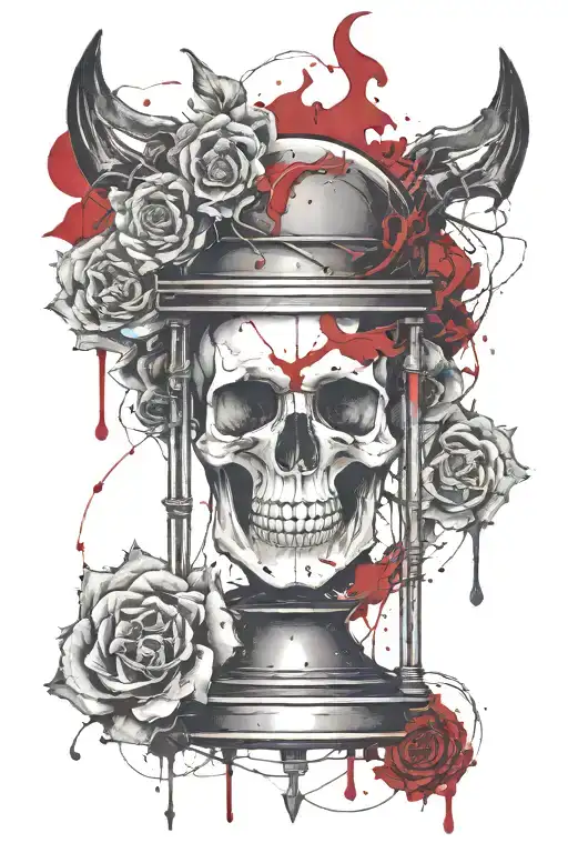 Skull Hourglass
