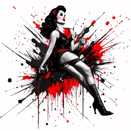 Black Lady's Pin-up Dall And Drugs