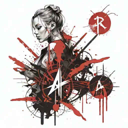 Irisviel And Aiscah Word Written Vertically