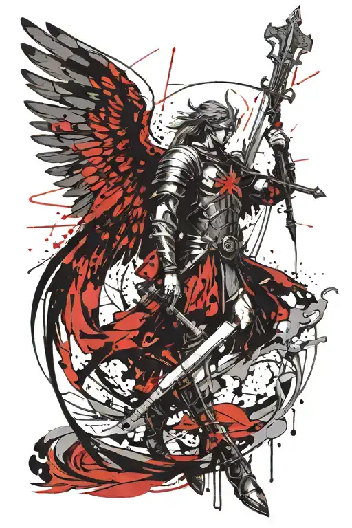 Archangel With Sword And Shield