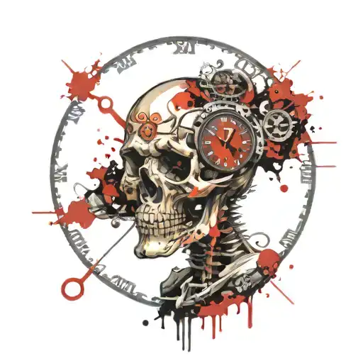 Colorful Skull Clock