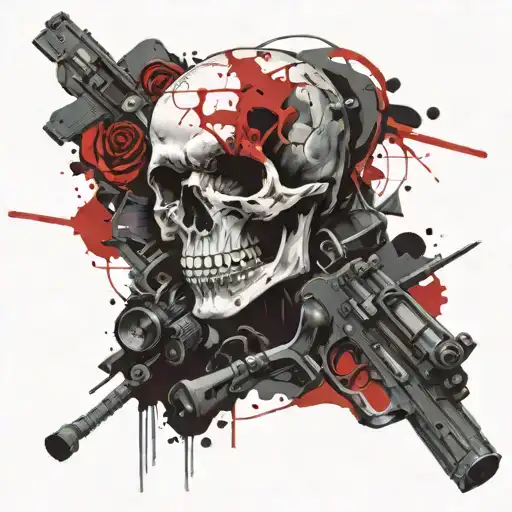 Skull And Gun