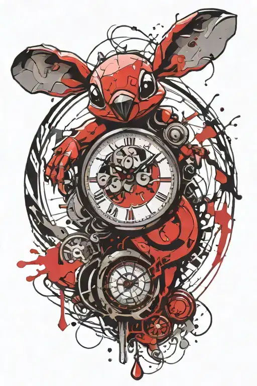 Stitch Holding Clock