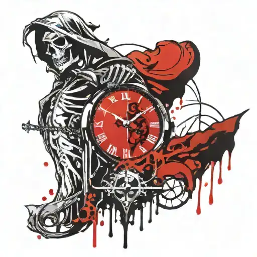 Grim Reaper Clock And Timer Melting