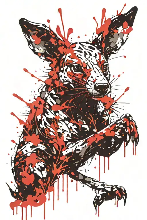 Full Body Splatter Blotch Animals Of The Forest Scene