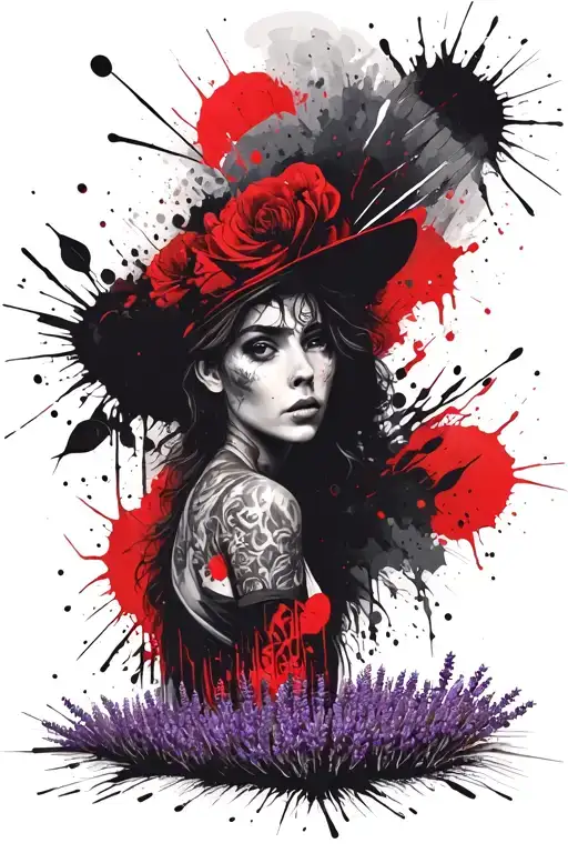 Blackout Sleeve With Lavender Field