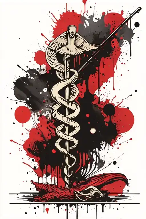 Blackout Sleeve With Rod Of Asclepius