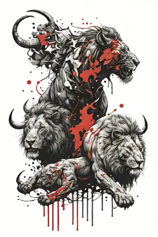 Bull And Lion