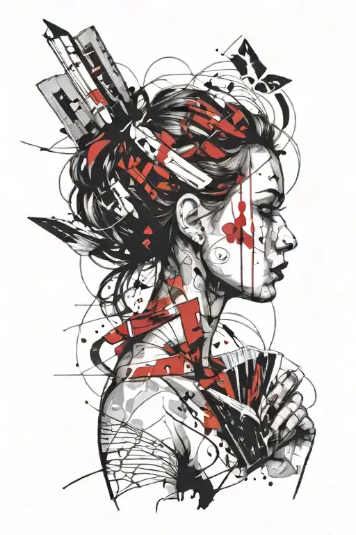 Female Profile Holding A Book