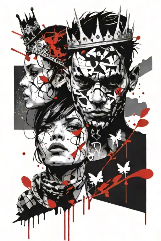 Boy And Girl Stitch With Crown