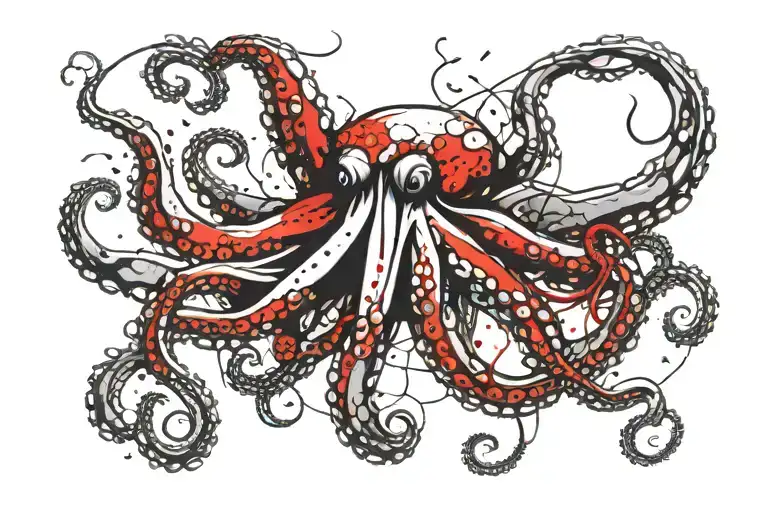 Octopus Background Black And White