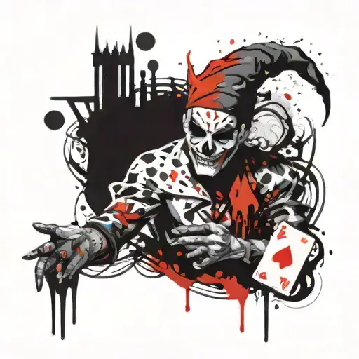 Jester And Cards Gambling