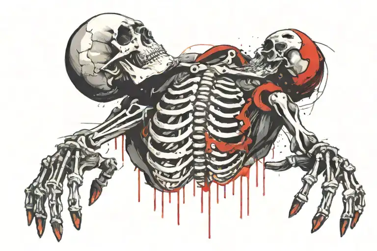 Skeleton Hand On Neck And Number 24