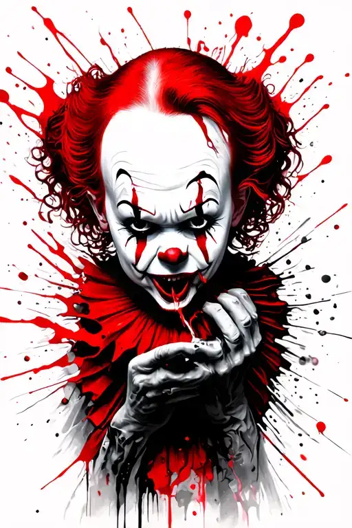 Pennywise Choking Out A Persons Shadow Inside A Persons Silhouette