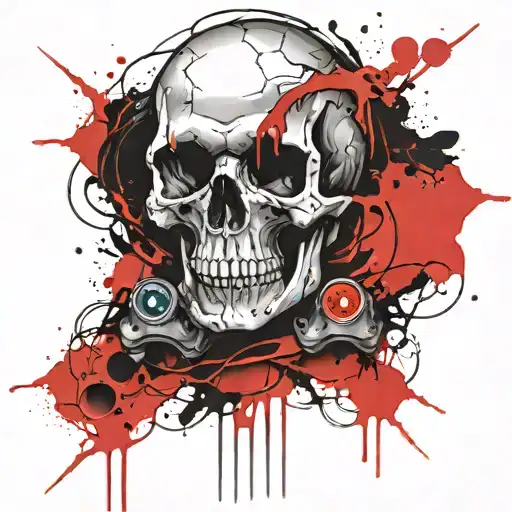 Skull With A Light Shining