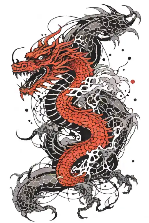 Red Japanese Dragon