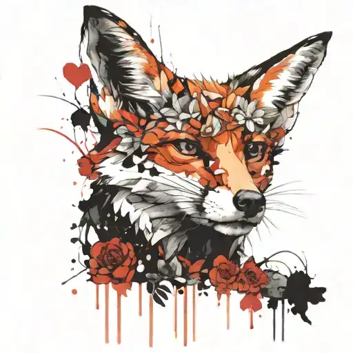 Fox Face Spiritualizm Flowers Blooming