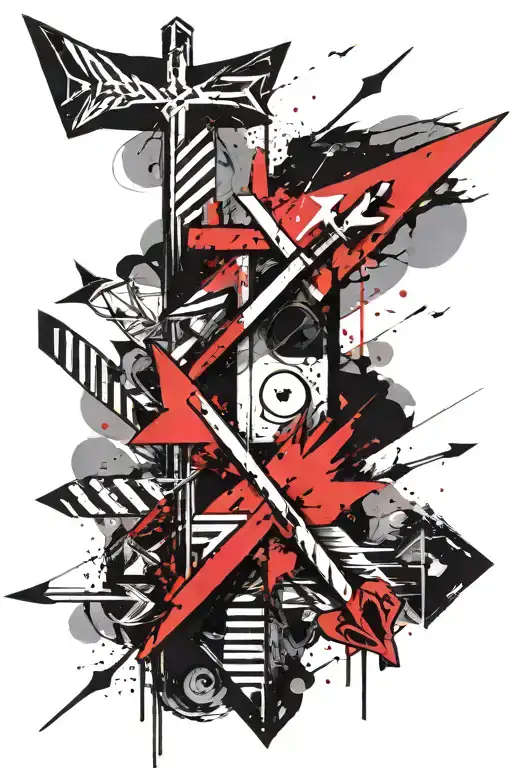 Cross And Arrow Design