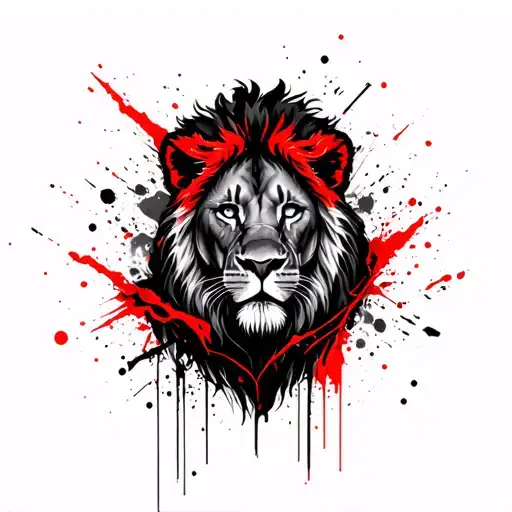 Lion Behind A Liones Surrounded