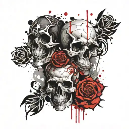 Gambling Skulls Roses