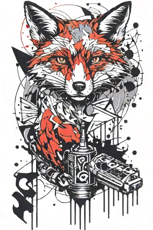 Fox Holding A Lighter