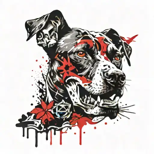 Skull And Doberman Dog