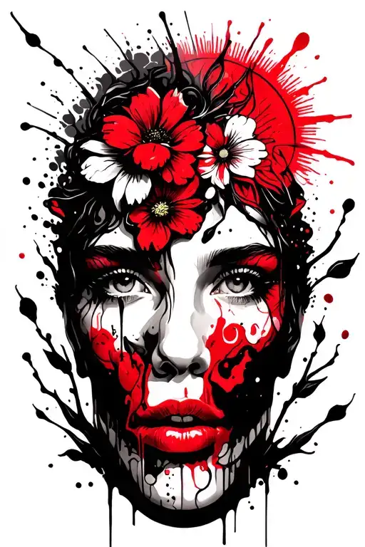 Vine Connecting Other Tattoos I Have A Brain With Flowers And Sun