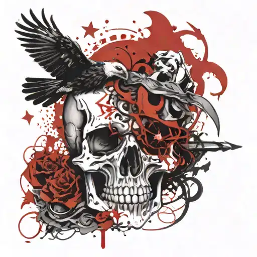 Skull And Crow Wild Skull