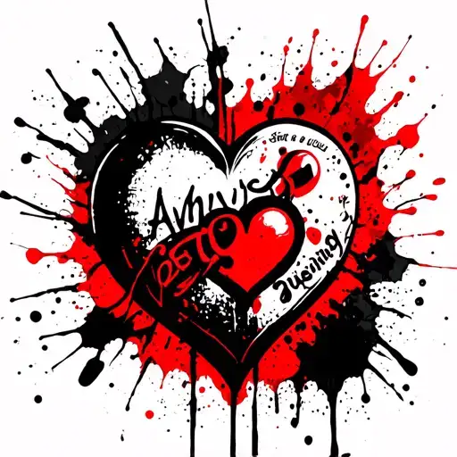 Heart With Lettering Around It