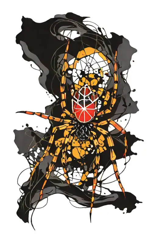 Brown Spider Brown Leaf Yellow Spider Yellow Leaf Orange Spider Orange Leaf