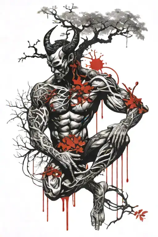 Demon With Tree Of Life