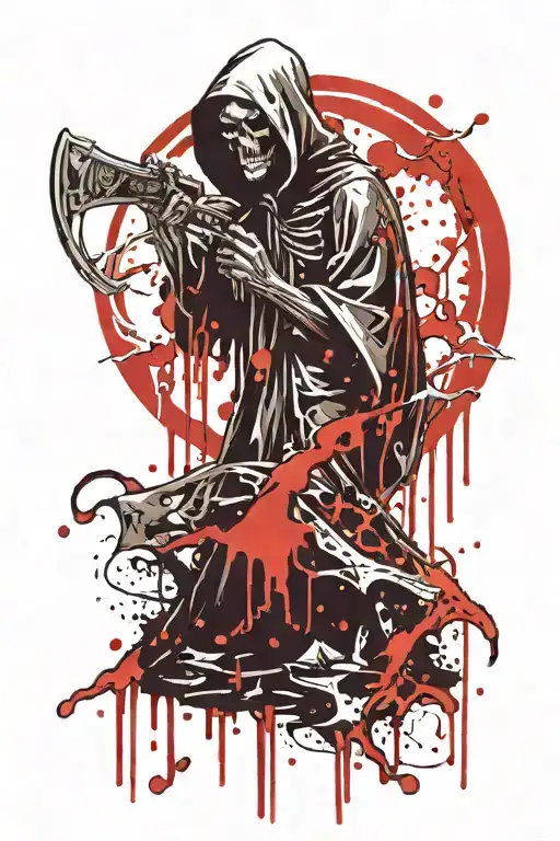 Grim Reaper Blood Dripping