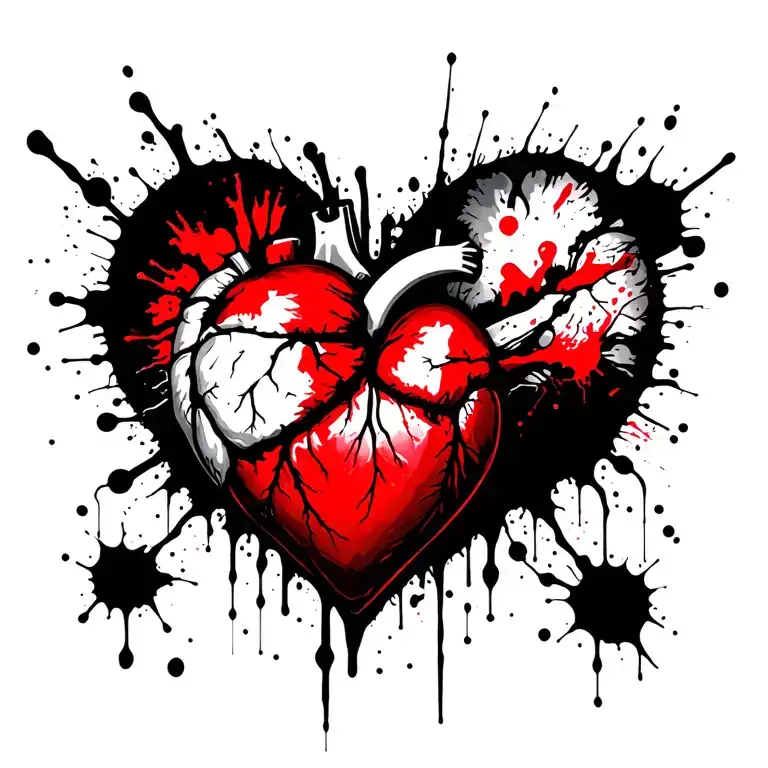 On The Tattoo Should Be Anatomically Accurately Rendered Skin At The Site Of Storage Of The Heart