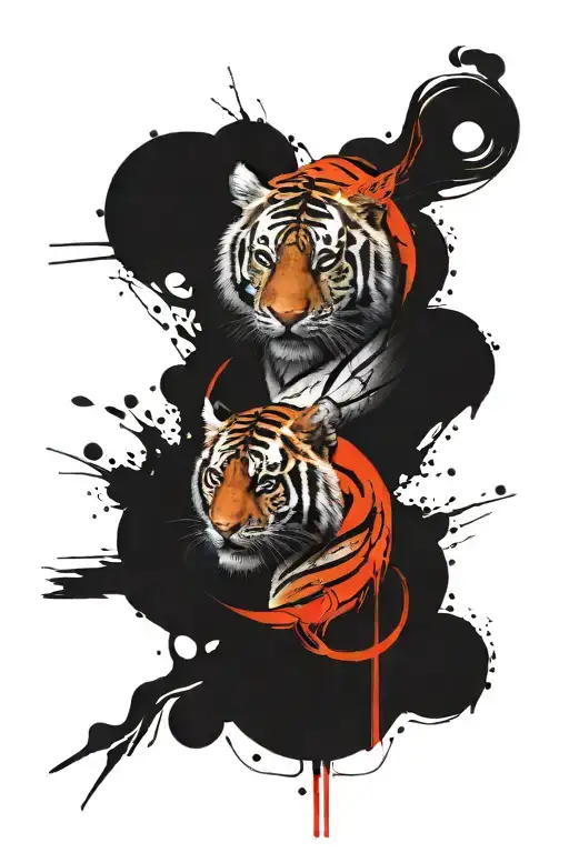 Tiger Yin Yang Symbol