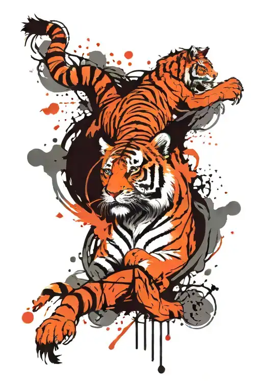 Tiger Yin Yang Symbol