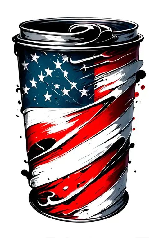 Patriotic Flag Wrapped