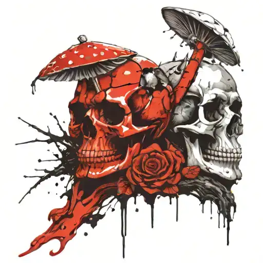 Amanita And Skull And Bolts