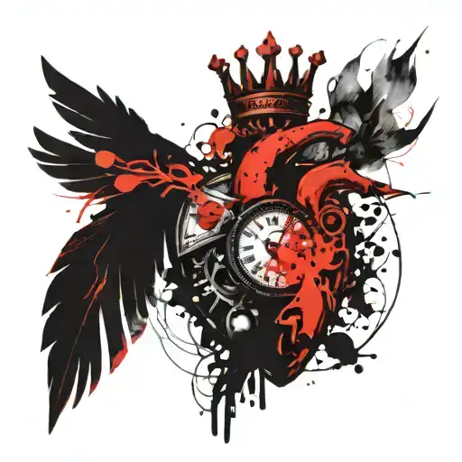 Heart Watch Crown Fether