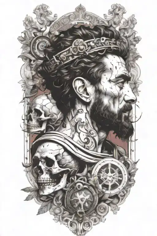 Marcus Aurelius Skull Memento Mori