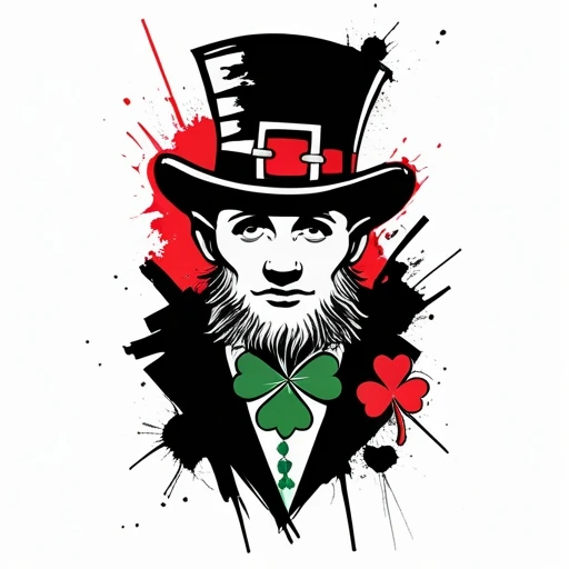 Leprechaun with clover Tattoo idea