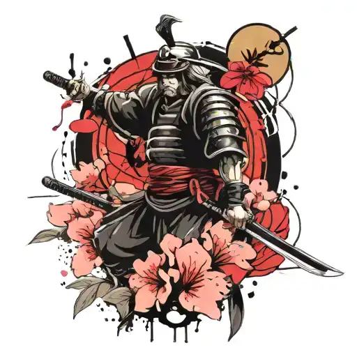 Samurai Katana Japanese Cherry Blossom