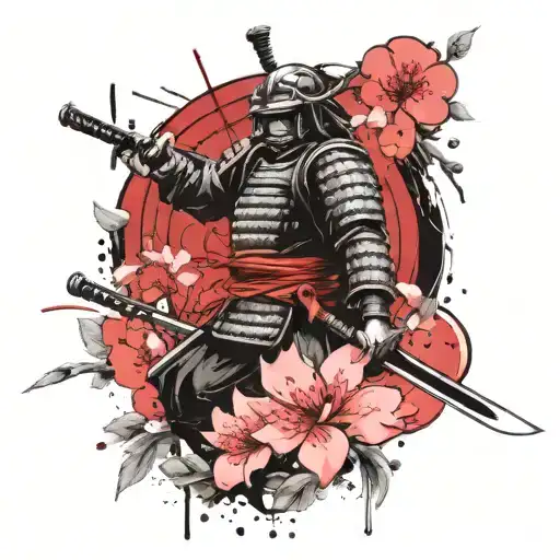 Samurai Katana Japanese Cherry Blossom