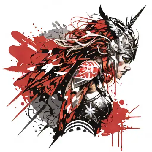Nordic Valkyrie Warrior Woman
