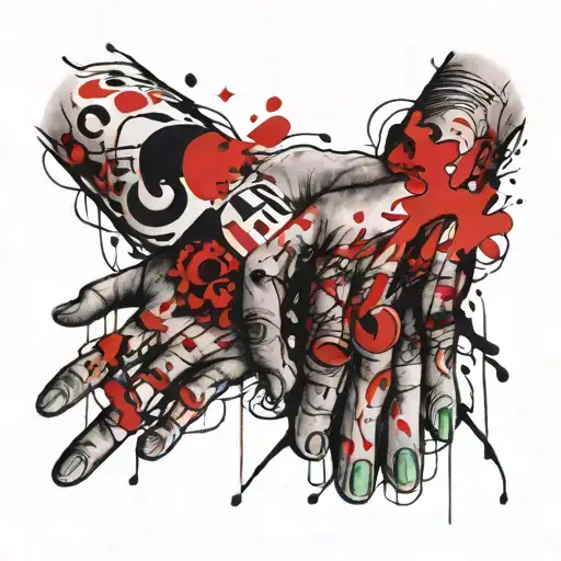 Daughter Birthday Hand Trash Polka Style